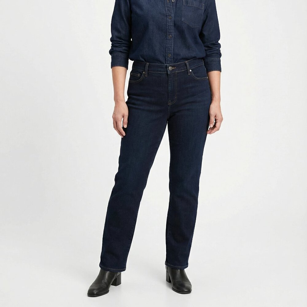 Liz Claiborne Women's Blue Mid Rise Classic Skinny Western Style Jeans Size 14